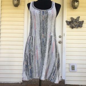 Free people multi colored grey knit dress XS